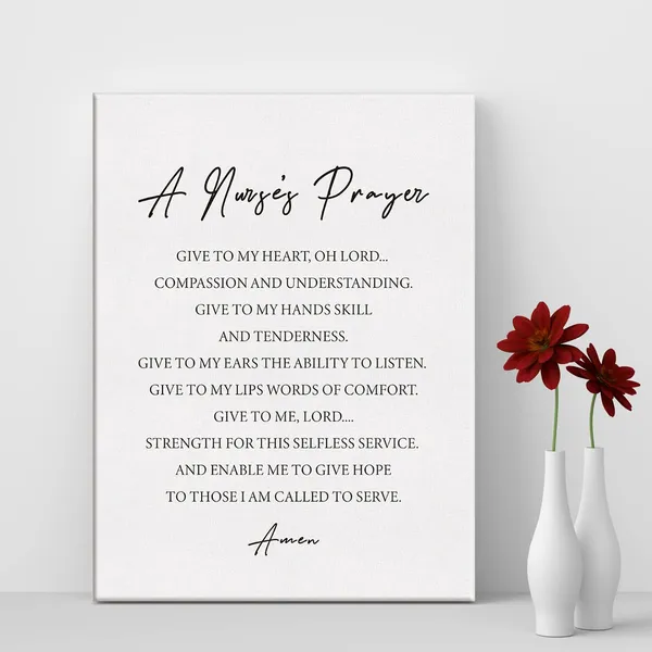 Multicolor_Nurse_Gift_Nurse's_Prayer_Print_Canvas_Wall_Art_Home_Office_Decor_Modern_Bible_Verse_Nurse_Painting_12_x_16_Canvas_Poster_Framed_Ready_to_Hang_Artwork