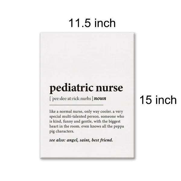Multicolor_Nurse_Gift_Pediatric_Nurse_Definition_Print_Canvas_Wall_Art_Home_Office_Decor_Modern_Nursing_Nurse_Painting_12_x_16_Canvas_Poster_Framed_Ready_to_Hang_Artwork