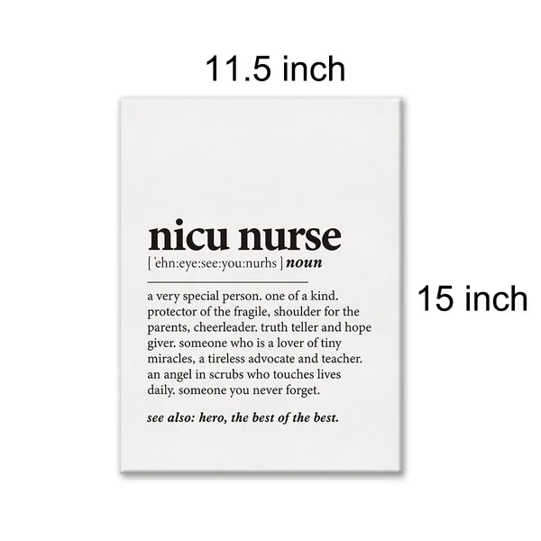 Multicolor_Nicu_Nurse_Gift_Nicu_Nurse_Definition_Print_Canvas_Wall_Art_Home_Office_Decor_Modern_Neonatal_ICU_Nurse_Painting_12_x_16_Canvas_Poster_Framed_Ready_to_Hang_Artwork