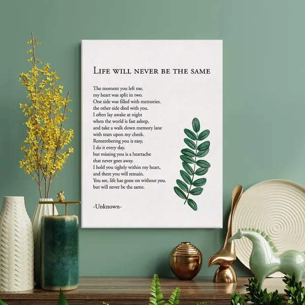 Multicolor_Memorial_Bereavement_Poem_the_Moment_You_Left_Me_Print_Canvas_Wall_Art_Home_Office_Decor_Remembrance_Poetry_Painting_12_x_16_Canvas_Poster_Framed_Ready_to_Hang
