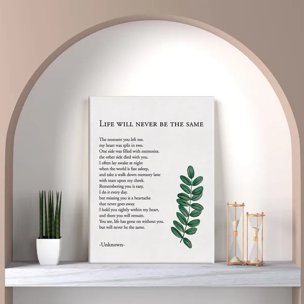 Multicolor_Memorial_Bereavement_Poem_the_Moment_You_Left_Me_Print_Canvas_Wall_Art_Home_Office_Decor_Remembrance_Poetry_Painting_12_x_16_Canvas_Poster_Framed_Ready_to_Hang