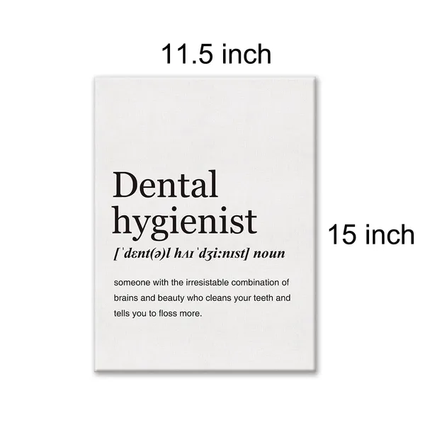 Multicolor_Dental_Hygienist_Definition_Print_Canvas_Wall_Art_Home_Office_Decor_Modern_Minimalist_Painting_12_x_16_Canvas_Poster_Framed_Ready_to_Hang_Dental_Hygienist_Sign