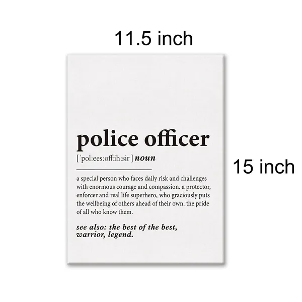 Multicolor_Police_Officer_Definition_Print_Canvas_Wall_Art_Police_Office_Decor_Modern_Police_Painting_12_x_16_Canvas_Poster_Framed_Ready_to_Hang_Dictionary_Artwork_Police_Officer_Gifts
