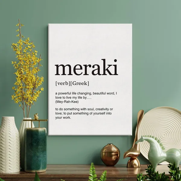 Multicolor_Greek_Art_Meraki_Definition_Print_Canvas_Wall_Art_Home_Office_Decor_Modern_Greek_Themed_Life_Quote_Painting_12x15_Canvas_Poster_Framed_Ready_to_Hang_Artwork