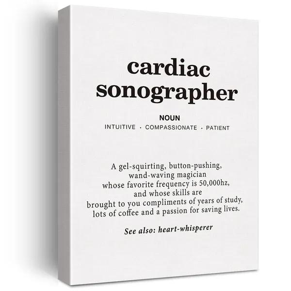 Multicolor_Cardiac_Sonographer_Definition_Print_Canvas_Wall_Art_Clinic_Office_Decor_Modern_Echocardiographer_Painting_12_x_16_Canvas_Poster_Framed_Ready_to_Hang_Artwork_Gift