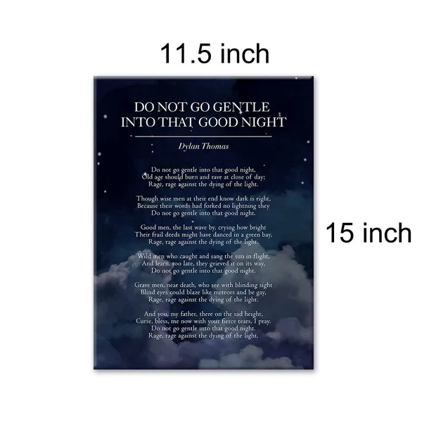 Multicolor_Do_Not_Go_Gentle_into_That_Good_Night_Print_Canvas_Wall_Art_Home_Decor_Classic_Literature_Poem_Painting_12_x_16_Canvas_Poster_Framed_Ready_to_Hang