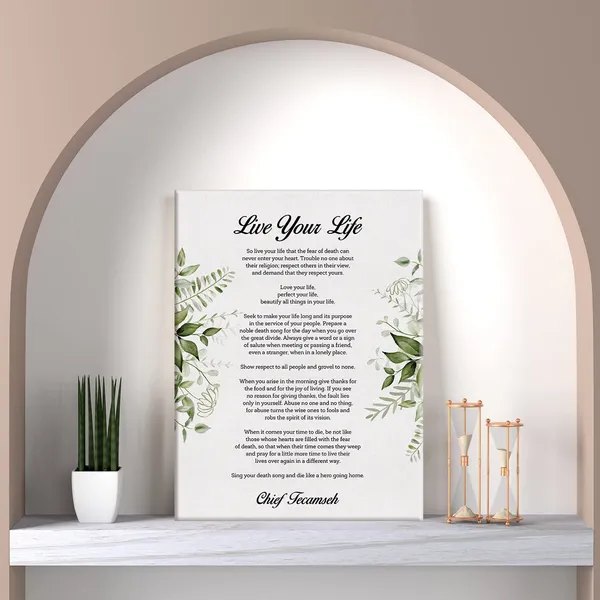 Multicolor_Inspirational_Live_Your_Life_Poem_Print_Canvas_Wall_Art_Home_Office_Decor_Motivational_Poetry_Painting_12x15_Canvas_Poster_Framed_Ready_to_Hang