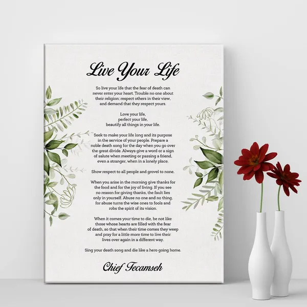 Multicolor_Inspirational_Live_Your_Life_Poem_Print_Canvas_Wall_Art_Home_Office_Decor_Motivational_Poetry_Painting_12x15_Canvas_Poster_Framed_Ready_to_Hang