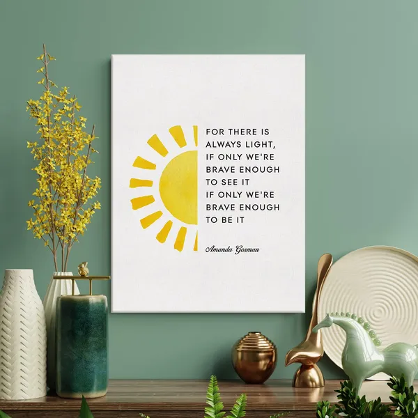 Multicolor_Inspirational_the_Hill_We_Climb_Poem_Print_Canvas_Wall_Art_Home_Office_Decor_Feminist_Poetry_|_For_There_is_Always_Light_Painting_12_x_16_Canvas_Poster_Framed_Ready_to_Hang