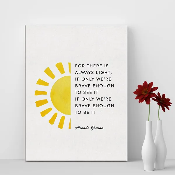 Multicolor_Inspirational_the_Hill_We_Climb_Poem_Print_Canvas_Wall_Art_Home_Office_Decor_Feminist_Poetry_|_For_There_is_Always_Light_Painting_12_x_16_Canvas_Poster_Framed_Ready_to_Hang