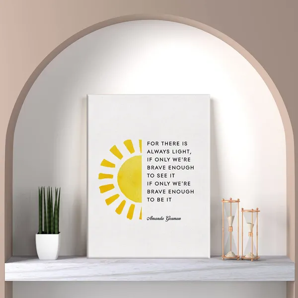 Multicolor_Inspirational_the_Hill_We_Climb_Poem_Print_Canvas_Wall_Art_Home_Office_Decor_Feminist_Poetry_|_For_There_is_Always_Light_Painting_12_x_16_Canvas_Poster_Framed_Ready_to_Hang