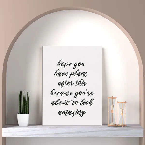 Multicolor_Hair_Salon_Print_Canvas_Wall_Art_Beauty_Salon_Spa_Decor_You're_About_to_Look_Amazing_Painting_12_x_16_Canvas_Poster_Framed_Ready_to_Hang_Artwork_Sign