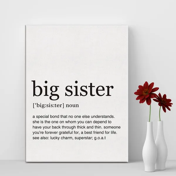 Multicolor_Big_Sister_Definition_Print_Canvas_Wall_Art_Home_Office_Decor_Modern_Minimalist_Painting_12_x_16_Canvas_Sister_Poster_Framed_Ready_to_Hang_Artwork