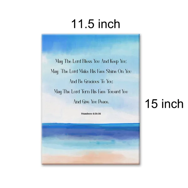 Multicolor_Numbers_6:24-26_Sign_Bible_Verse_Canvas_Home_Wall_Art_Decor_Scripture_Painting_12x15_Poster_Framed_Ready_to_Hang