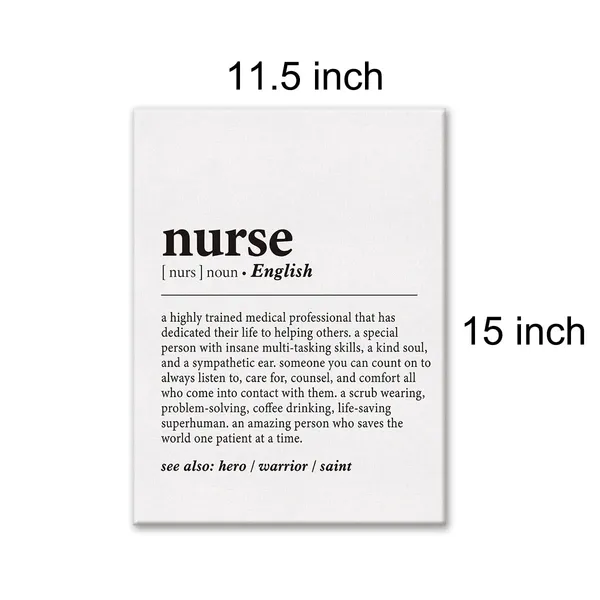 Multicolor_Nurse_Gift_Nurse_Definition_Print_Canvas_Wall_Art_Nurse_Office_Decor_Modern_Nurse_Painting_12_x_16_Canvas_Poster_Framed_Ready_to_Hang_Nursing_Artwork