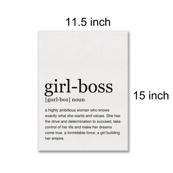 Multicolor_Girl_Boss_Definition_Print_Canvas_Wall_Art_Home_Office_Decor_Modern_Girl_Boss_Quote_Painting_12_x_16_Canvas_Poster_Framed_Ready_to_Hang_Artwork