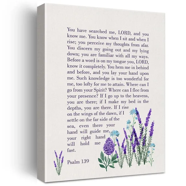 Multicolor_Psalm_139_You_Have_Searched_Me_Bible_Verse_Canvas_Home_Wall_Art_Decor_Scripture_Painting_12_x_16_Christian_Poster_Framed_Ready_to_Hang