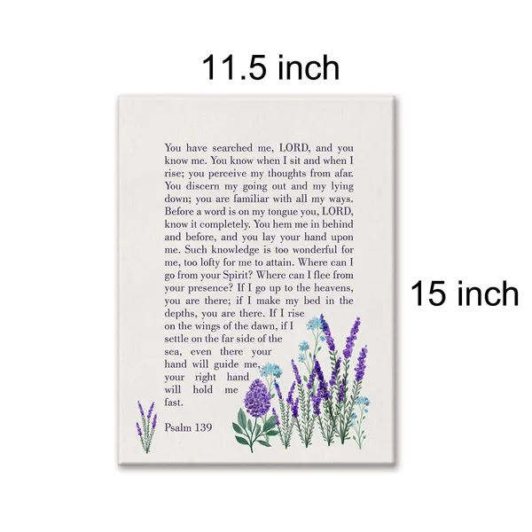 Multicolor_Psalm_139_You_Have_Searched_Me_Bible_Verse_Canvas_Home_Wall_Art_Decor_Scripture_Painting_12_x_16_Christian_Poster_Framed_Ready_to_Hang
