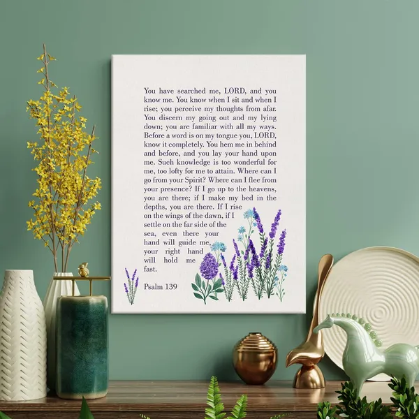 Multicolor_Psalm_139_You_Have_Searched_Me_Bible_Verse_Canvas_Home_Wall_Art_Decor_Scripture_Painting_12_x_16_Christian_Poster_Framed_Ready_to_Hang