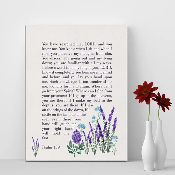 Multicolor_Psalm_139_You_Have_Searched_Me_Bible_Verse_Canvas_Home_Wall_Art_Decor_Scripture_Painting_12_x_16_Christian_Poster_Framed_Ready_to_Hang