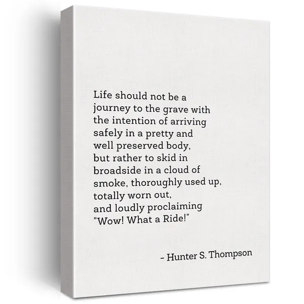 Multicolor_Postive_Literary_Quote_Print_Canvas_Wall_Art_Home_Office_Decor_Life_Should_not_be_a_Journey_to_the_Grave_Painting_12_x_16_Canvas_Poster_Framed_Ready_to_Hang
