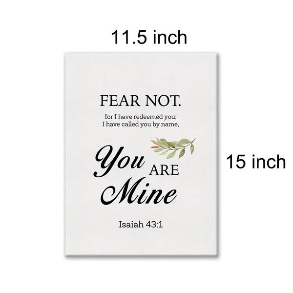 Multicolor_Bible_Verse_Isaiah_43:1_Fear_Not_|_For_I_Have_Redeemed_You_Print_Canvas_Wall_Art_Home_Office_Decor_Scripture_Painting_12x15_Canvas_Poster_Framed_Ready_to_Hang_Christian_Gift