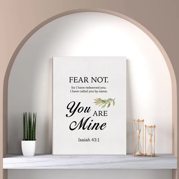 Multicolor_Bible_Verse_Isaiah_43:1_Fear_Not_|_For_I_Have_Redeemed_You_Print_Canvas_Wall_Art_Home_Office_Decor_Scripture_Painting_12x15_Canvas_Poster_Framed_Ready_to_Hang_Christian_Gift