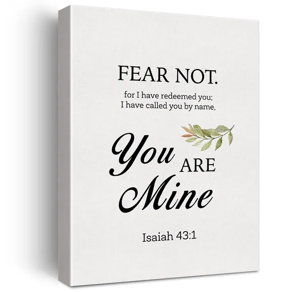 Multicolor_Bible_Verse_Isaiah_43:1_Fear_Not_|_For_I_Have_Redeemed_You_Print_Canvas_Wall_Art_Home_Office_Decor_Scripture_Painting_12x15_Canvas_Poster_Framed_Ready_to_Hang_Christian_Gift