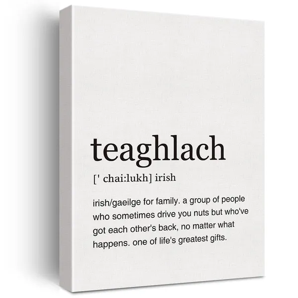 Multicolor_Family_Teaghlach_Definition_Print_Canvas_Wall_Art_Home_Office_Decor_Modern_Minimalist_Painting_12x15_Canvas_Irish_Poster_Framed_Ready_to_Hang