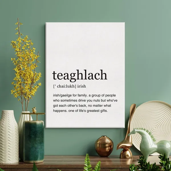 Multicolor_Family_Teaghlach_Definition_Print_Canvas_Wall_Art_Home_Office_Decor_Modern_Minimalist_Painting_12x15_Canvas_Irish_Poster_Framed_Ready_to_Hang