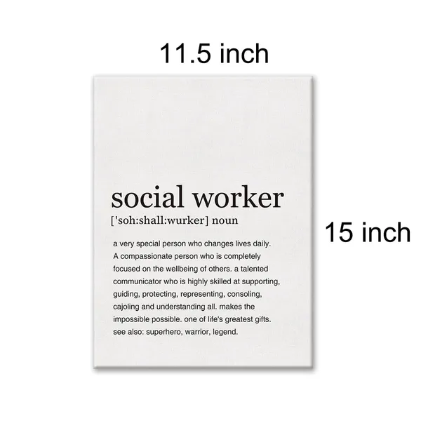 Multicolor_Social_Worker_Definition_Print_Canvas_Wall_Art_Home_Office_Decor_Modern_Minimalist_Painting_12_x_16_Canvas_Social_Work_Poster_Framed_Ready_to_Hang
