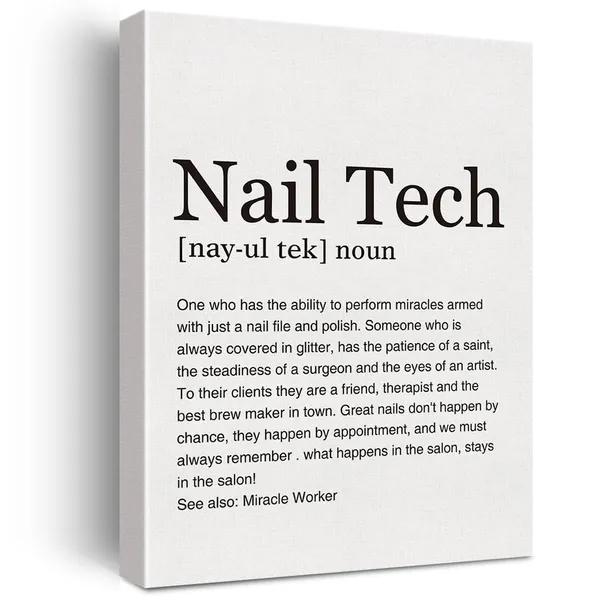 Multicolor_Nail_Tech_Definition_Print_Canvas_Wall_Art_Home_Office_Decor_Modern_Minimalist_Painting_12_x_16_Canvas_Beauty_Poster_Framed_Ready_to_Hang_Salon_Artwork
