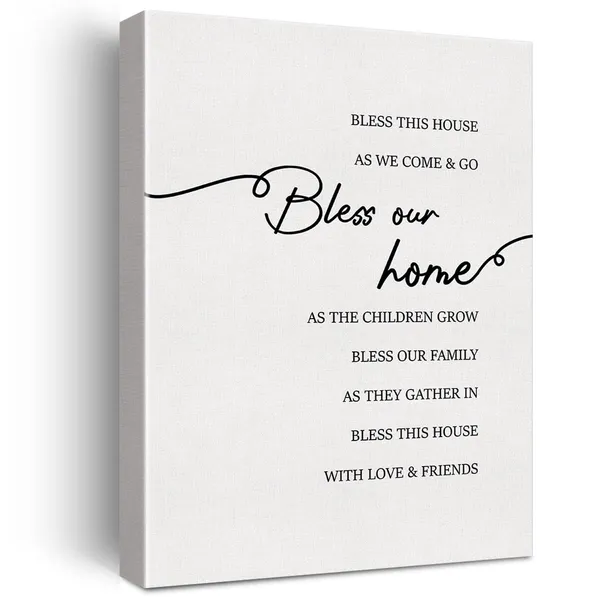 Multicolor_Inspirational_Quote_Bless_This_House_Print_Canvas_Home_Wall_Art_Decor_Family_Sign_Painting_12_x_16_Poster_Framed_Ready_to_Hang