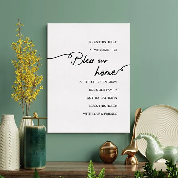 Multicolor_Inspirational_Quote_Bless_This_House_Print_Canvas_Home_Wall_Art_Decor_Family_Sign_Painting_12_x_16_Poster_Framed_Ready_to_Hang