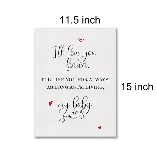 Multicolor_I'll_Love_You_|_Forever_Print_Canvas_Home_Nursery_Wall_Art_Decor_Painting_12_x_16_Poster_Framed_Ready_to_Hang_Daughter_Son_Room_Decor