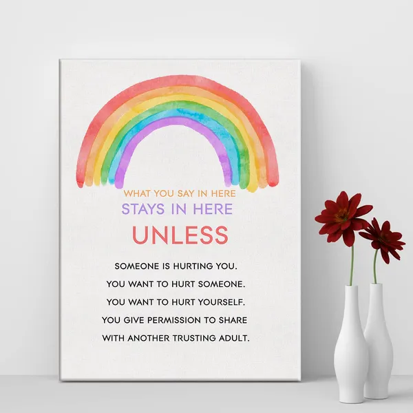 Multicolor_Rainbow_Counseling_Office_Watercolor_Print_Canvas_Wall_Art_Home_Decor_What_You_Say_in_Here_Stays_in_Here_Unless_Someone_is_Hurting_You_Painting_12x15_Canvas_Poster_Framed_Ready_to_Hang