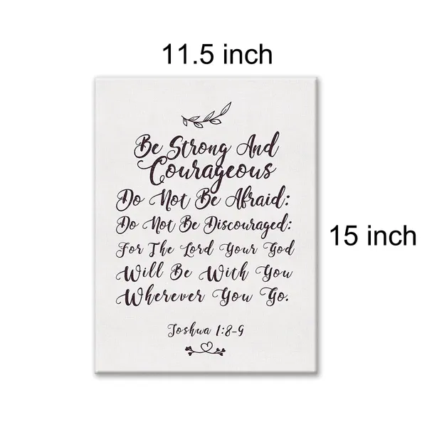 Multicolor_Bible_Verse_Be_Strong_and_Courageous_Print_Canvas_Home_Wall_Decor_Scripture_Art_Painting_12_x_16_Baptism_Poster_Framed_Christian_Gift