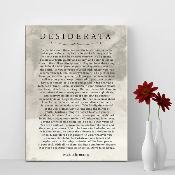 Multicolor_Inspirational_Desiderata_Poem_Print_Canvas_Wall_Art_Home_Office_Decor_Retro_Motivational_Literature_Painting_12_x_16_Canvas_Poster_Framed_Ready_to_Hang