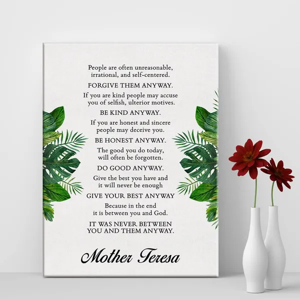Multicolor_Mother_Teresa_Motivational_Quote_Do_It_Anyway_Print_Canvas_Wall_Art_Home_Office_Decor_Inspirational_Painting_12_x_16_Canvas_Poster_Framed_Ready_to_Hang