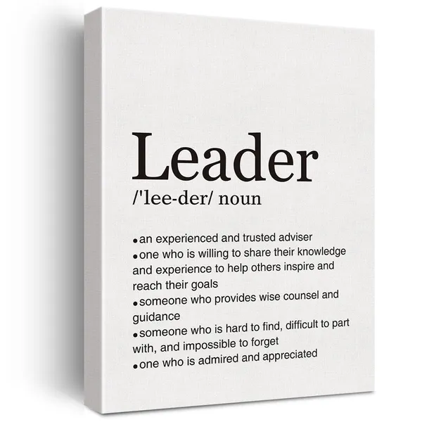 Multicolor_Great_Leader_Definition_Print_Canvas_Wall_Art_Home_Office_Decor_Modern_Minimalist_Painting_12_x_16_Canvas_Thank_You_Mentor_Sign_Poster_Framed_Ready_to_Hang_Boss_Gift