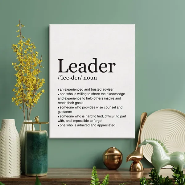 Multicolor_Great_Leader_Definition_Print_Canvas_Wall_Art_Home_Office_Decor_Modern_Minimalist_Painting_12_x_16_Canvas_Thank_You_Mentor_Sign_Poster_Framed_Ready_to_Hang_Boss_Gift