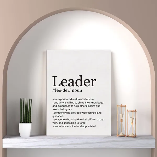 Multicolor_Great_Leader_Definition_Print_Canvas_Wall_Art_Home_Office_Decor_Modern_Minimalist_Painting_12_x_16_Canvas_Thank_You_Mentor_Sign_Poster_Framed_Ready_to_Hang_Boss_Gift