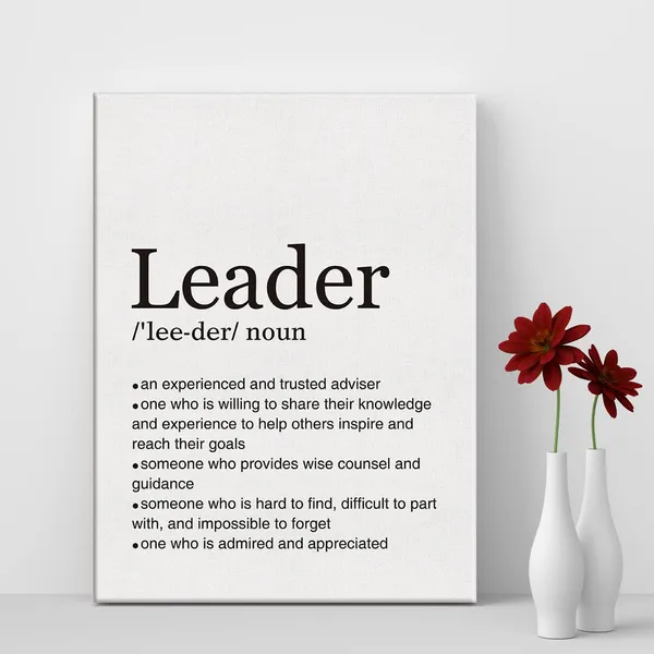 Multicolor_Great_Leader_Definition_Print_Canvas_Wall_Art_Home_Office_Decor_Modern_Minimalist_Painting_12_x_16_Canvas_Thank_You_Mentor_Sign_Poster_Framed_Ready_to_Hang_Boss_Gift