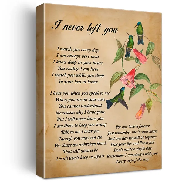 Multicolor_Memorial_Bereavement_Poem_I_Never_Left_You_Print_Canvas_Wall_Art_Home_Office_Decor_Retro_Painting_12_x_16_Canvas_Poster_Framed_Ready_to_Hang