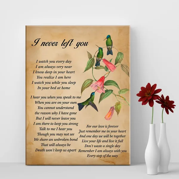 Multicolor_Memorial_Bereavement_Poem_I_Never_Left_You_Print_Canvas_Wall_Art_Home_Office_Decor_Retro_Painting_12_x_16_Canvas_Poster_Framed_Ready_to_Hang