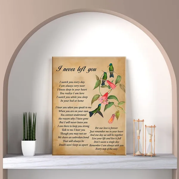 Multicolor_Memorial_Bereavement_Poem_I_Never_Left_You_Print_Canvas_Wall_Art_Home_Office_Decor_Retro_Painting_12_x_16_Canvas_Poster_Framed_Ready_to_Hang
