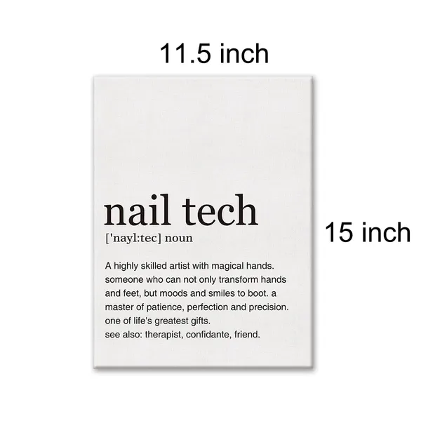 Multicolor_Nail_Tech_Definition_Print_Canvas_Wall_Art_Home_Office_Decor_Modern_Minimalist_Painting_12_x_16_Canvas_Nail_Technician_Poster_Framed_Ready_to_Hang_Nail_Salon_Artwork