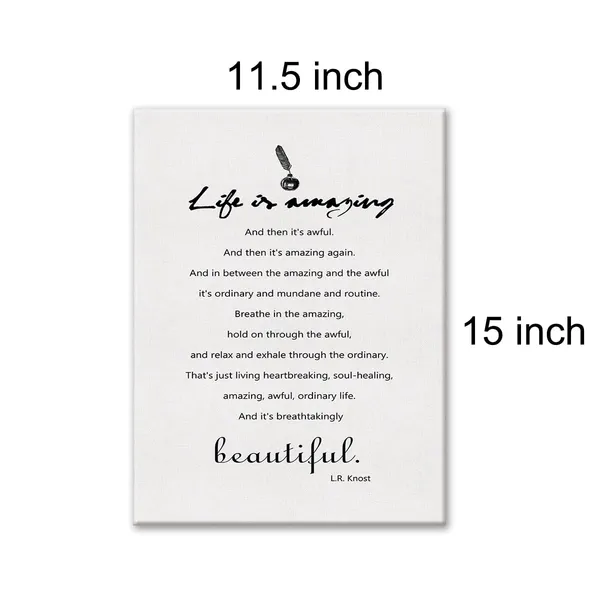 Multicolor_Inspirational_Quote_Life_is_Amazing_Print_Canvas_Home_Wall_Art_Decor_Home_Sign_Painting_12_x_16_Poster_Framed_Ready_to_Hang