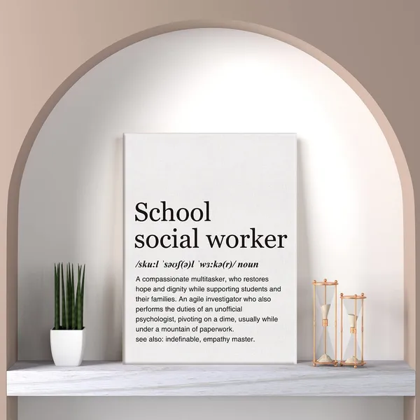 Multicolor_School_Social_Worker_Definition_Print_Canvas_Wall_Art_Home_Office_Decor_Modern_Minimalist_Painting_12_x_16_Canvas_Poster_Framed_Ready_to_Hang