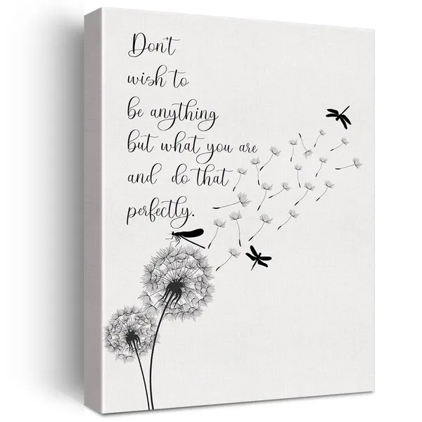 Multicolor_Inspirational_Quote_Do_that_Perfectly_Dandelion_Dragonfly_Print_Canvas_Home_Wall_Art_Decor_Home_Sign_Painting_12_x_16_Poster_Framed_Ready_to_Hang